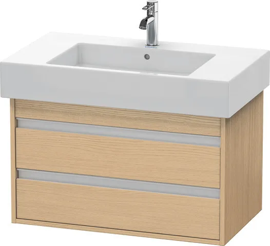 Duravit Waschtischunterschrank wandhängend „Ketho“ 80 × 48 × 45,5 cm Eiche Natur Duravit Waschtischunterschrank wandhängend „Ketho“ 80 × 48 × 45,5 cm Eiche Natur