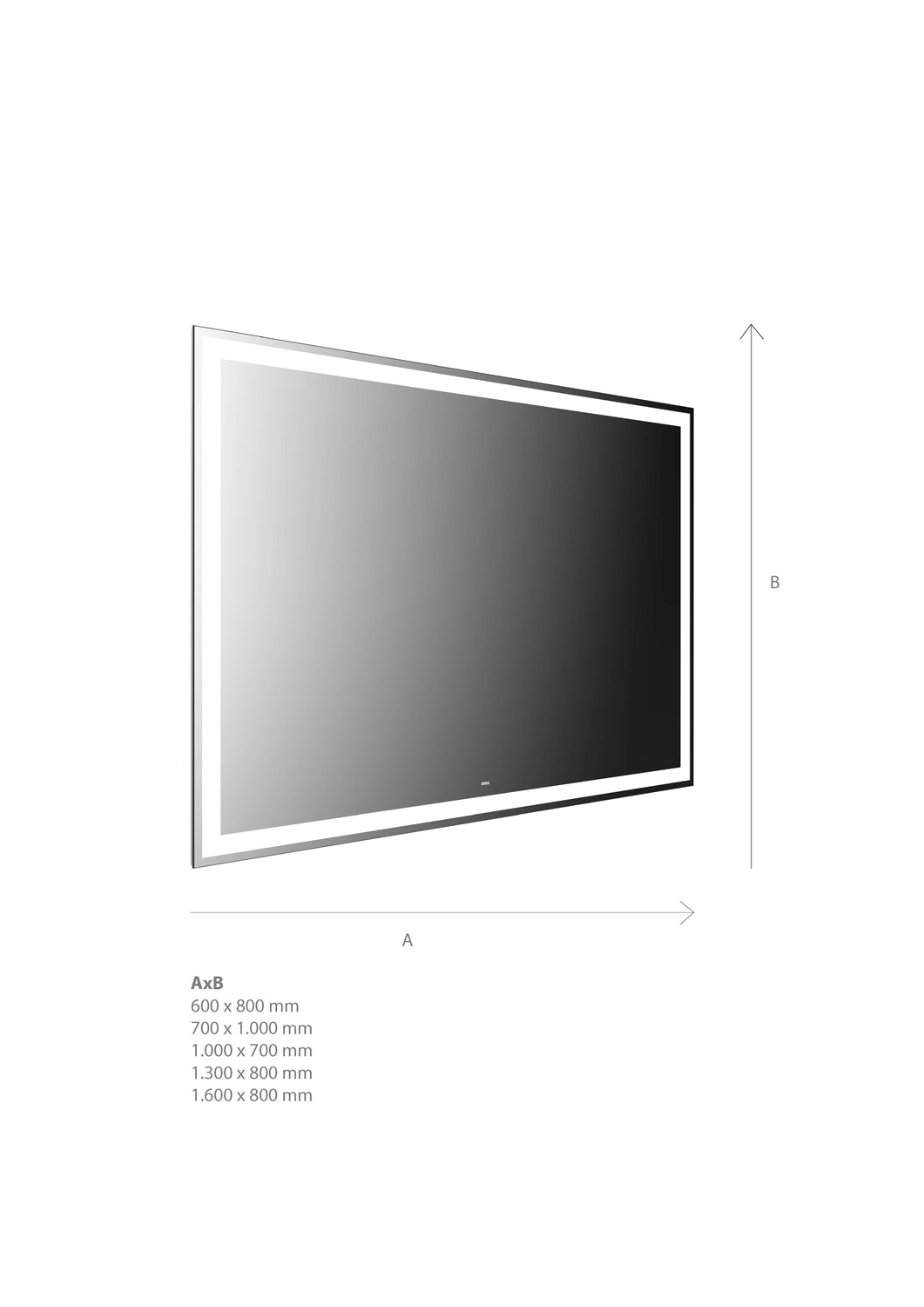 emco Lichtspiegel mit Touch-Bedienfeld „MI 300+“ 60 × 80 cm