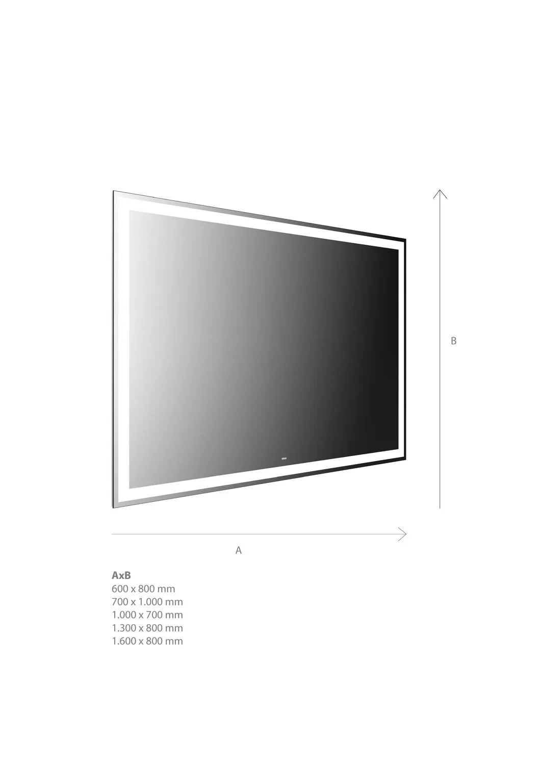 emco Lichtspiegel mit Touch-Bedienfeld „MI 300+“ 130 × 80 cm