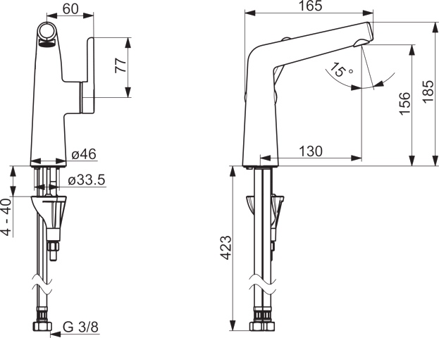 HansaDESIGNO Style Waschtischarmatur 5192, Chrom, DN15