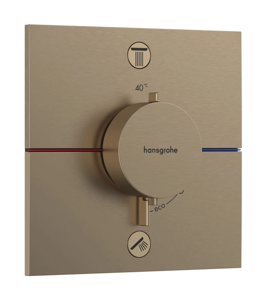 ShowerSelect Comfort E Thermostat Unterputz für 2 Verbraucher mit integrierter Sicherungskombination nach EN1717 Chrom