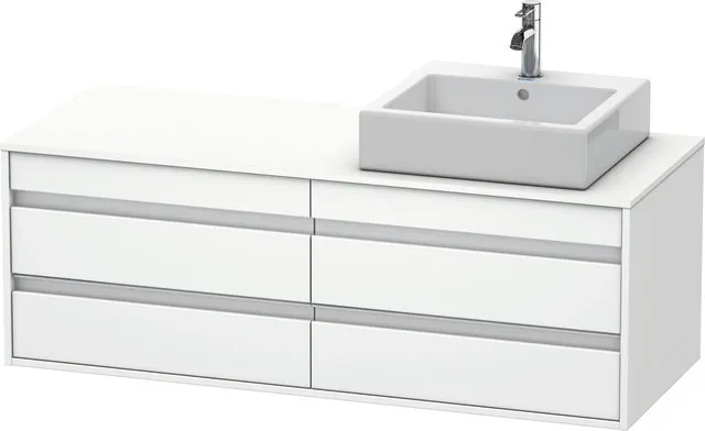 Duravit Waschtischunterschrank wandhängend „Ketho“ 140 × 49,6 × 55 cm Weiß Matt