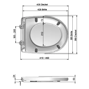 WC-Sitz 3000D (highline D) Duroplast ES-Scharniere weiß