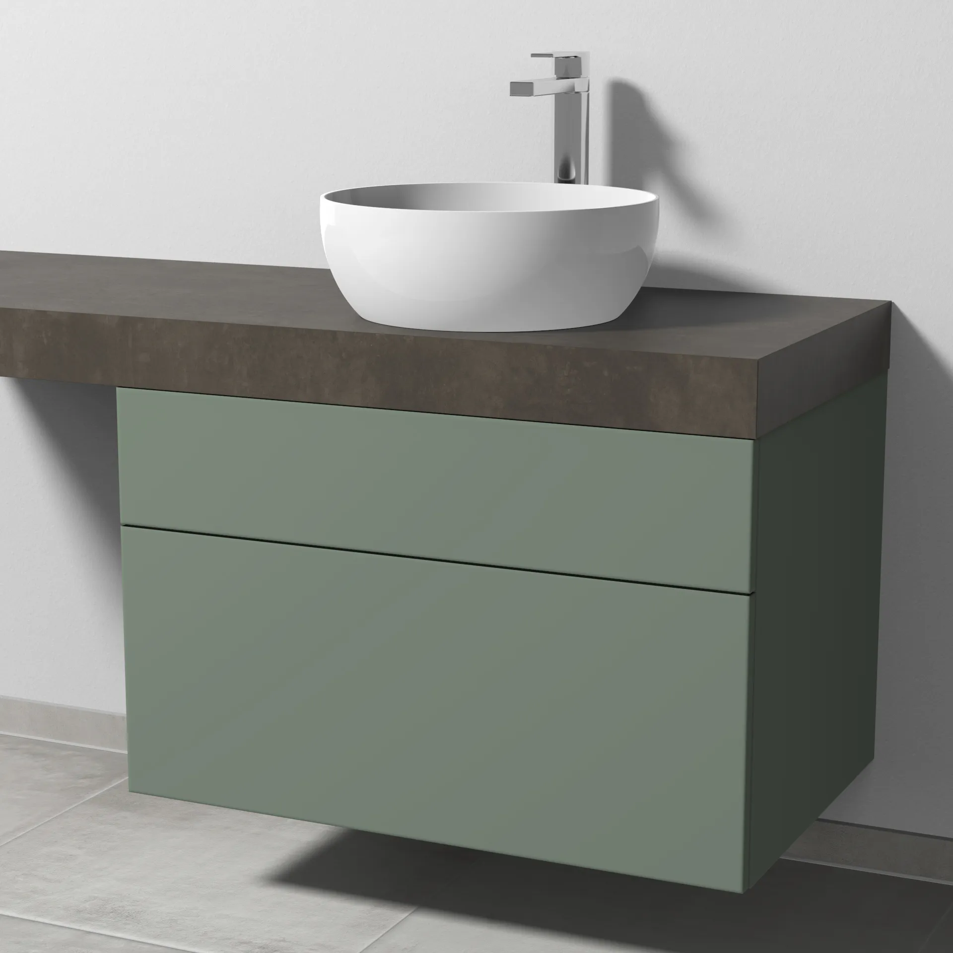 Sanipa Waschtischunterschrank „2morrow“ 800 × 510 × 520 mm in Soft-Green