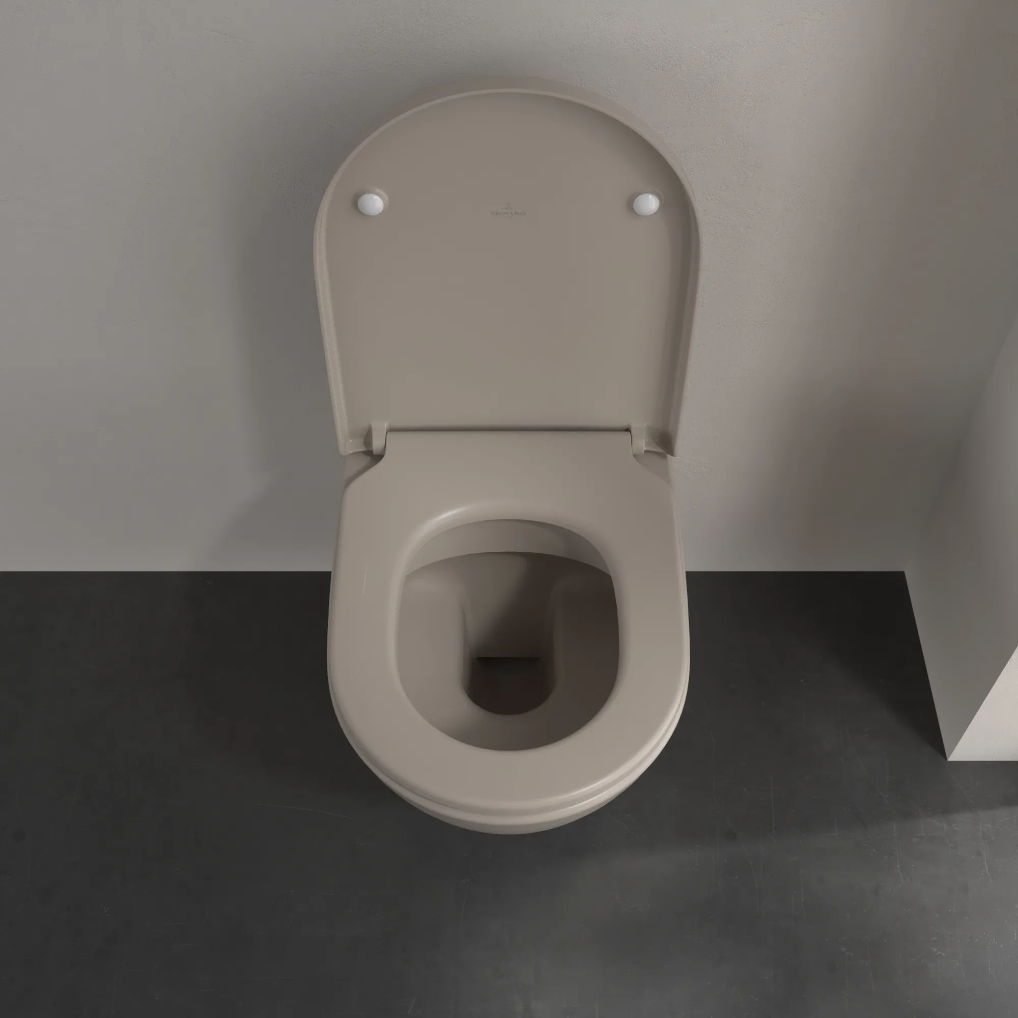 Wand-Tiefspül-WC DirectFlush „Subway 2.0“ 37 × 36,5 × 56 cm in Almond, ohne Spülrand, Abgang waagerecht