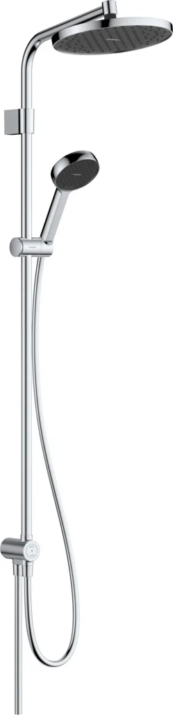 Hansgrohe Activera S Showerpipe EcoSmart Reno Varia Chrom, 8 l/min, Rain Strahlart, 344 mm Brausearmlänge, Aufputzinstallation Hansgrohe Activera S Showerpipe EcoSmart Reno Varia Chrom, 8 l/min, Rain Strahlart, 344 mm Brausearmlänge, Aufputzinstallation