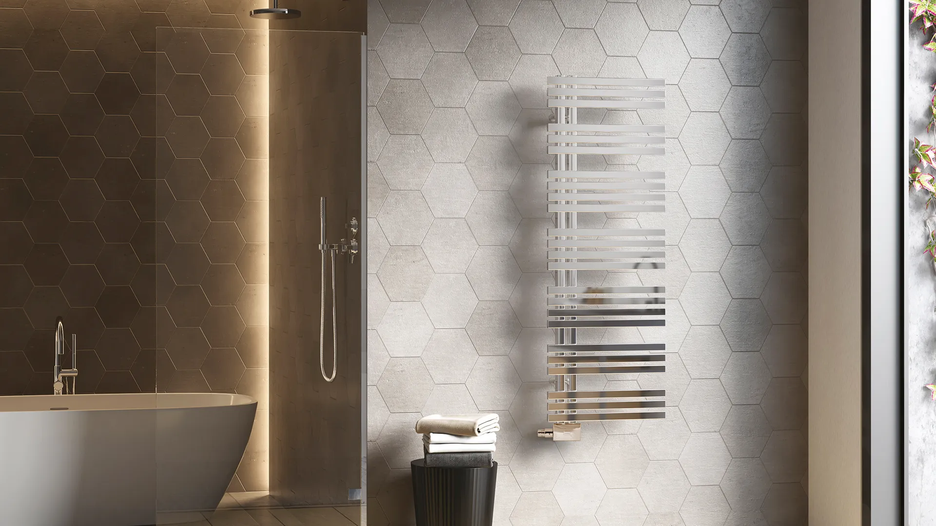 BEMM Badheizkörper Blues BBL-H1700x045x0500, wendbar, Edelstahl satiniert