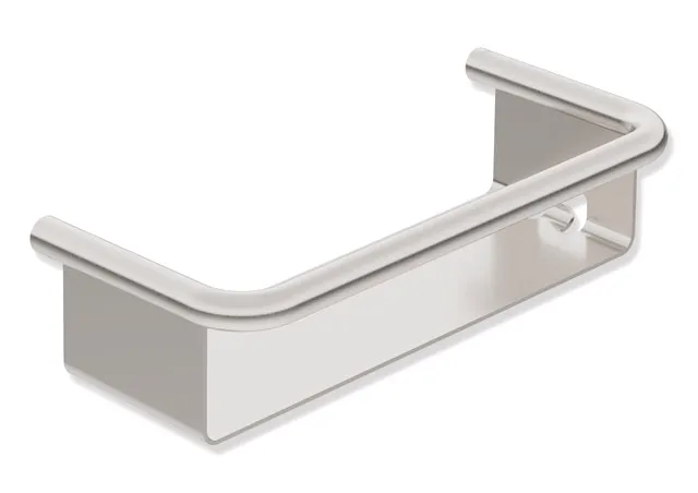 Duschkorb, Edelstahl, matt geschliffen, mit integriertem Haken, Breite 265 mm, Höhe 67 mm, Tiefe 119 mm Duschkorb, Edelstahl, matt geschliffen, mit integriertem Haken, Breite 265 mm, Höhe 67 mm, Tiefe 119 mm