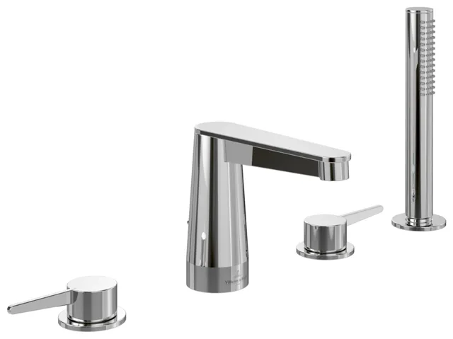 Zweihand-Wannenarmatur „Conum“ Ausladung 129 mm in Chrom Zweihand-Wannenarmatur „Conum“ Ausladung 129 mm in Chrom