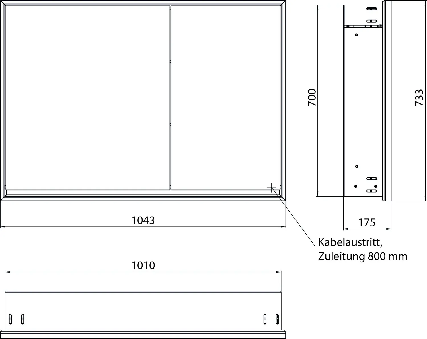 emco Spiegelschrank „loft“ 104,3 × 73,3 × 17,5 cm