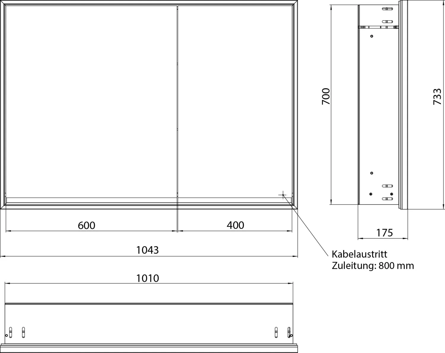 emco Spiegelschrank „loft“ 104,3 × 73,3 × 17,5 cm emco Spiegelschrank „loft“ 104,3 × 73,3 × 17,5 cm