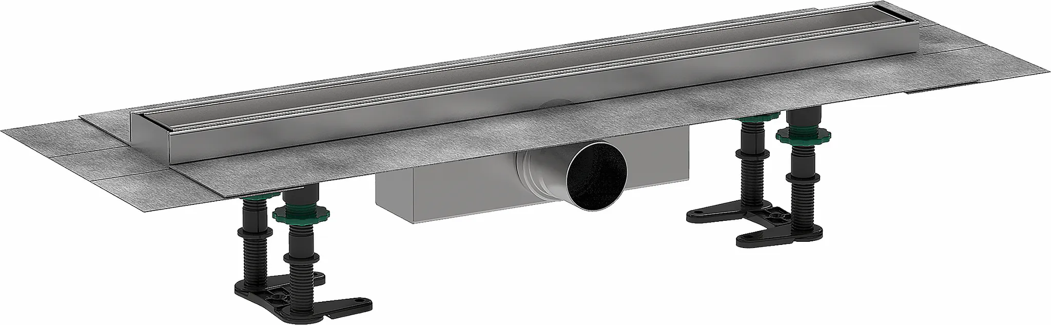 RainDrain Compact Komplettset Duschrinne 600 befliesbar für Standardinstallation k.a.