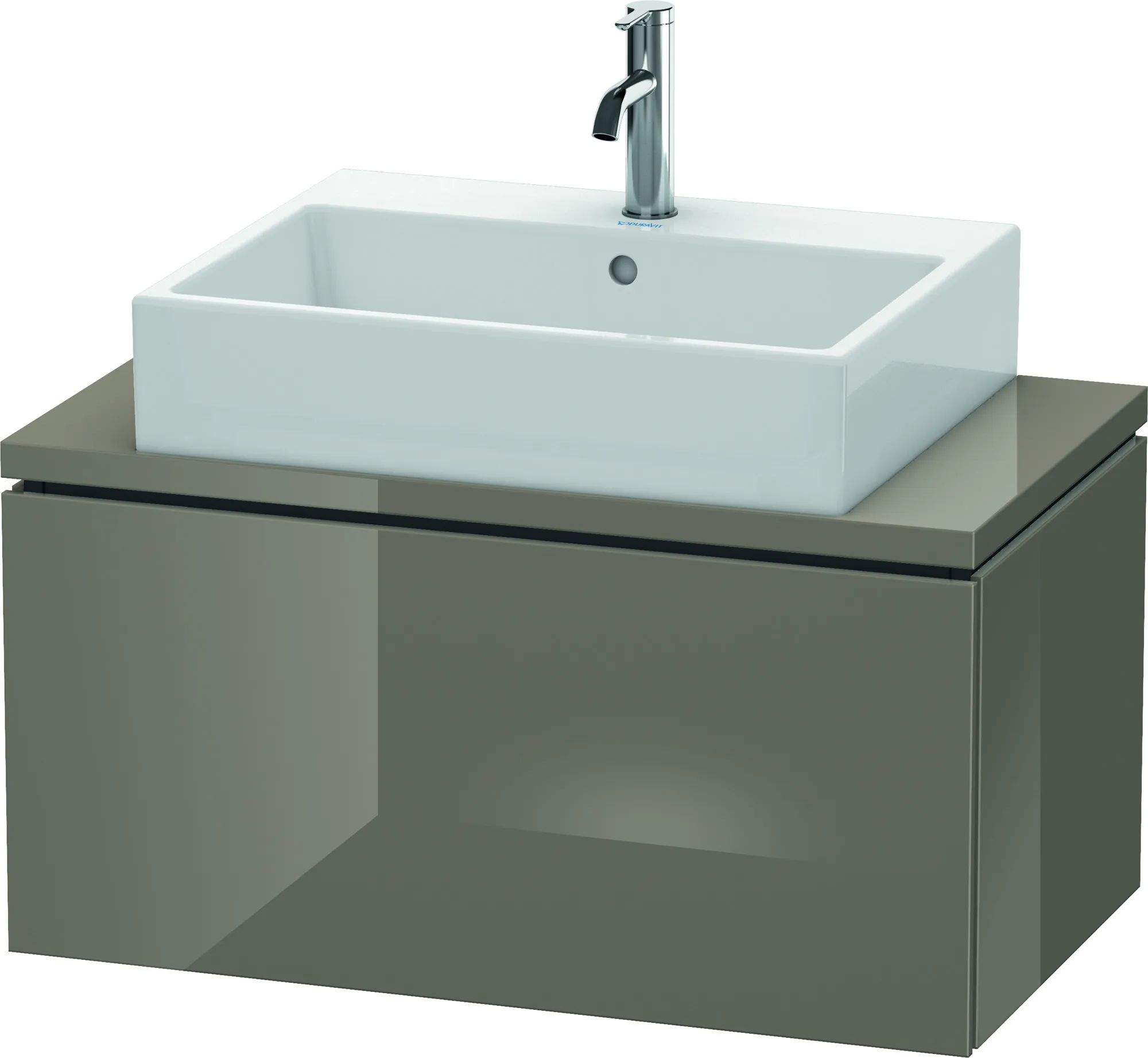 Duravit Waschtischunterschrank wandhängend „L-Cube“ 82 × 40 × 47,7 cm Flannel Grey Hochglanz