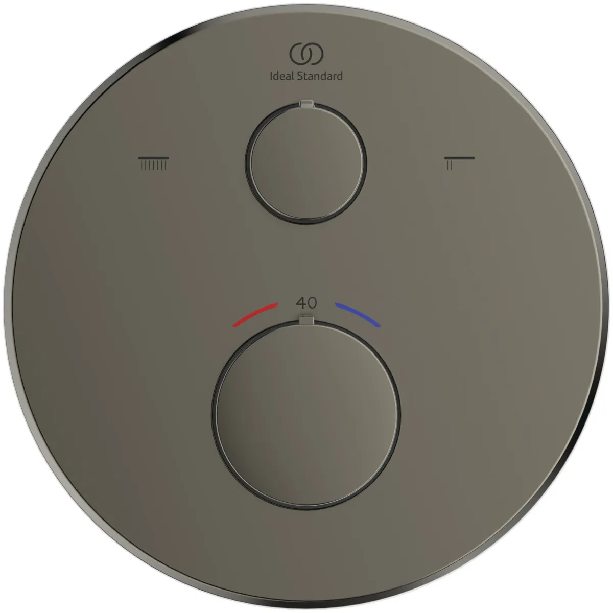 Ideal Standard Badethermostat Ceratherm T100 Unterputz Rosette 163 mm Magnetic Grey