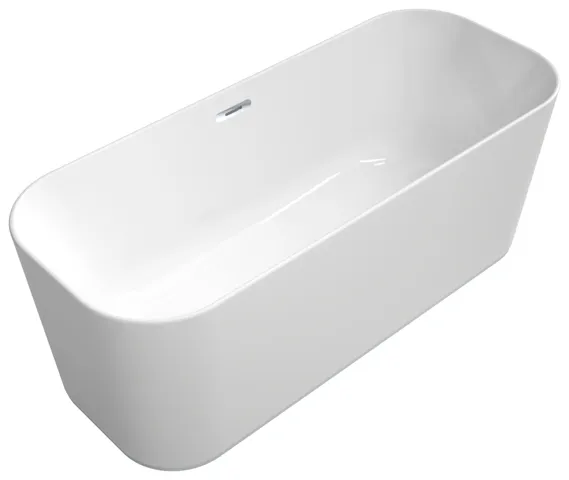 Villeroy & Boch Badewanne „Finion“ freistehend rechteck 170 × 70 cm, Mittelablauf in Weiß Alpin
