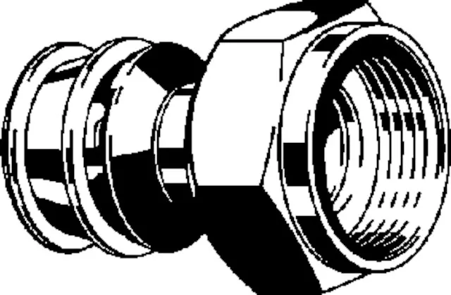 Viega „Raxofix“ Anschlussverschraubung mit 1 Muffe und Innengewinde 50 mm × 2 3/8″ Viega „Raxofix“ Anschlussverschraubung mit 1 Muffe und Innengewinde 50 mm × 2 3/8″
