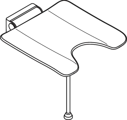 Klappsitz „System 900“ in Anthrazitgrau Klappsitz „System 900“ in Anthrazitgrau