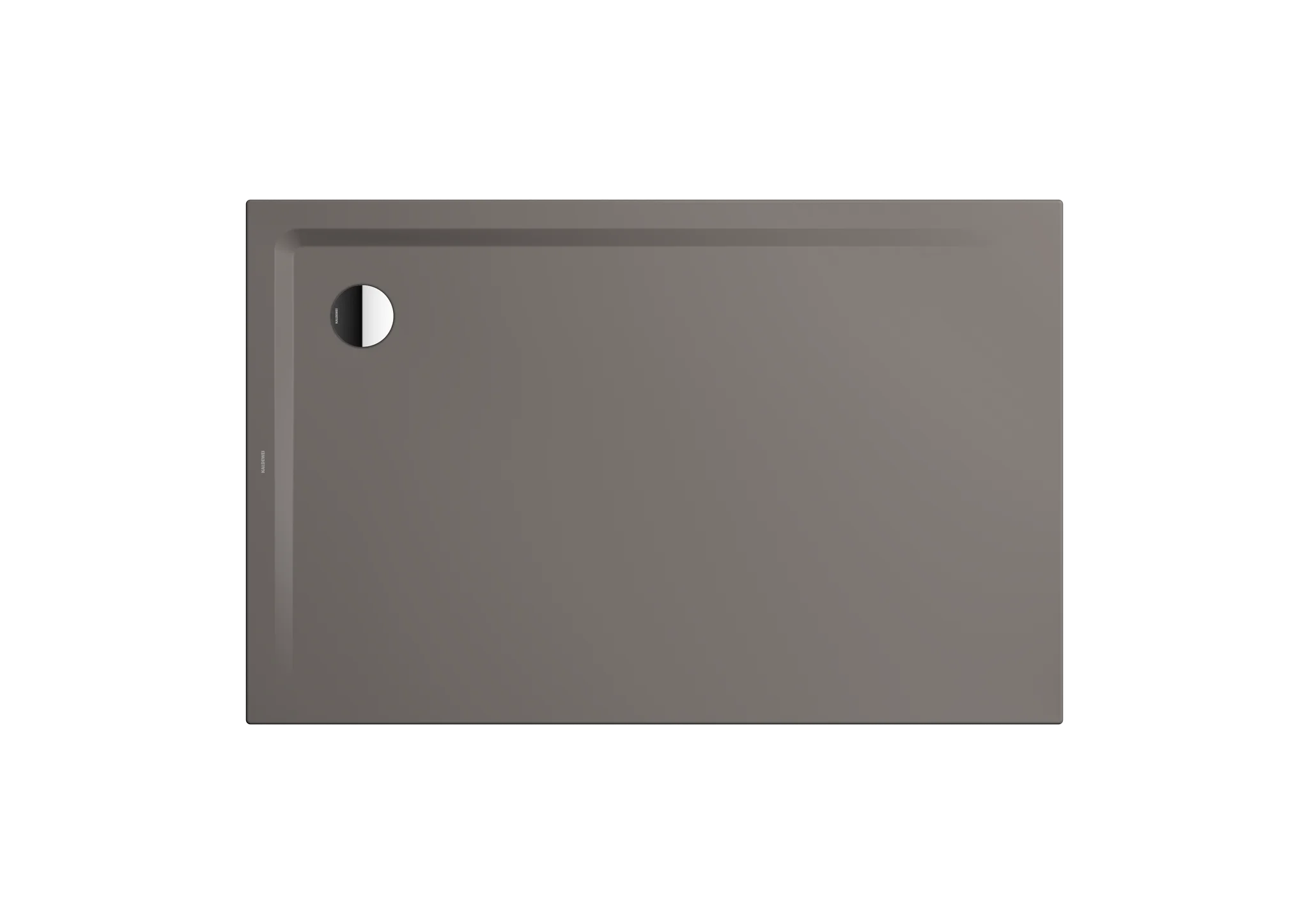 Kaldewei SUPERPLAN Duschfläche, warm grey 70, Invisible Grip, 750x1600x25 mm, Eckablauf, bodeneben, MADE IN GERMANY