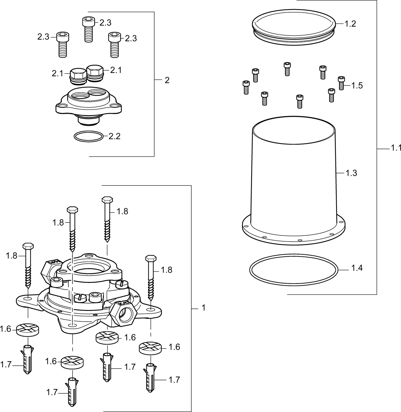 HansaVARIO UP-Rohbauset Bade- und Brausearmatur HansaVARIO 5328 DN15 HansaVARIO UP-Rohbauset Bade- und Brausearmatur HansaVARIO 5328 DN15