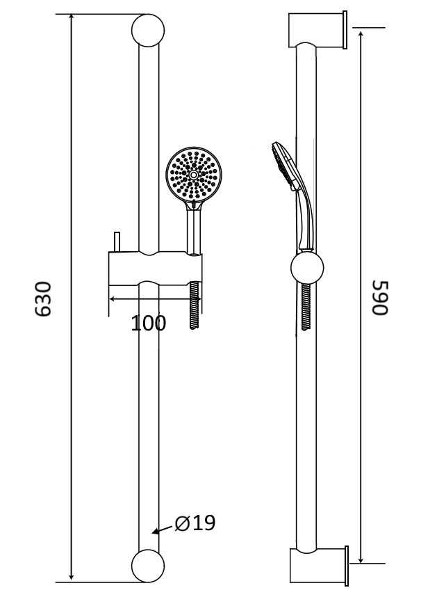 Brauseset AqvaBasic III - Handbrause 3-fach verstellbar, easyclean - Wandstange 600 × ⌀19mm - Konusgleiter - Kunststoff-Brauseschlauch 1600 mm × 1/2″ × 1/2″ Konus - chrom Brauseset AqvaBasic III - Handbrause 3-fach verstellbar, easyclean - Wandstange 600 × ⌀19mm - Konusgleiter - Kunststoff-Brauseschlauch 1600 mm × 1/2″ × 1/2″ Konus - chrom