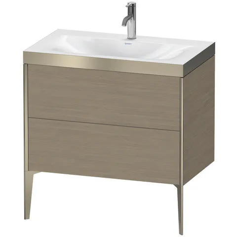 Duravit Waschtischunterschrank bodenstehend „XViu“ 80 × 61 × 48 cm in Eiche Terra