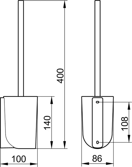 Elegance 11669019000 Toilettenbürstengarnitur mit Glas-Einsatz verchromt Elegance 11669019000 Toilettenbürstengarnitur mit Glas-Einsatz verchromt