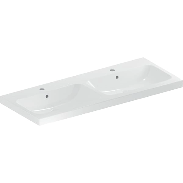 Wandwaschtisch „iCon Light“, links und rechts, rechteckig 120 × 48 cm Becken: links und rechts / Größe: 120 × 48 cm / Hahnlochposition: mittig / Oberflächenveredelung: ohne Oberflächenveredelung / Überlauf: mit Überlauf