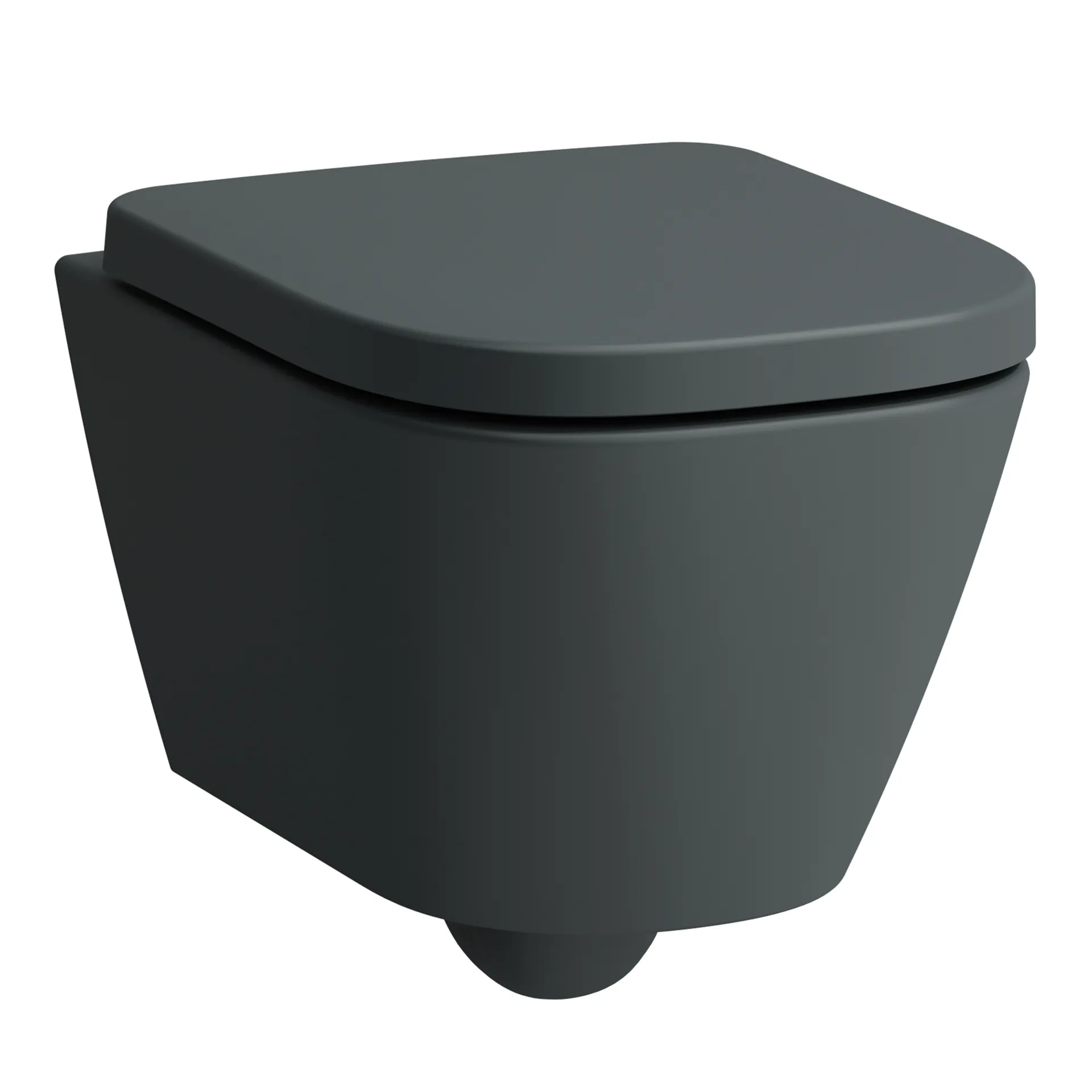 Laufen Wand-Tiefspül-WC Silent Flush „Meda“ 360 × 355 × 490 mm in Graphit (matt), ohne Spülrand