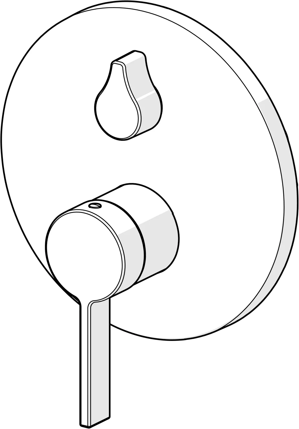 HansaLOFT Einhebelmischer Fertigmontageset für Wanne/Brause Chrom