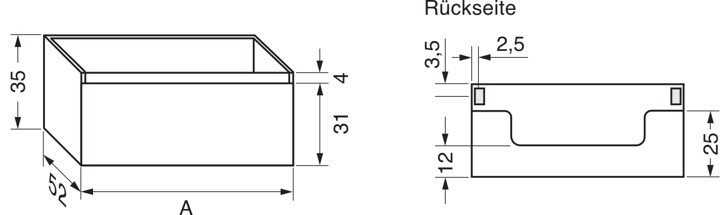 repaBAD Waschtischunterschrank „Cube 52“ 800 × 350 × 520 mm in Weiß Matt