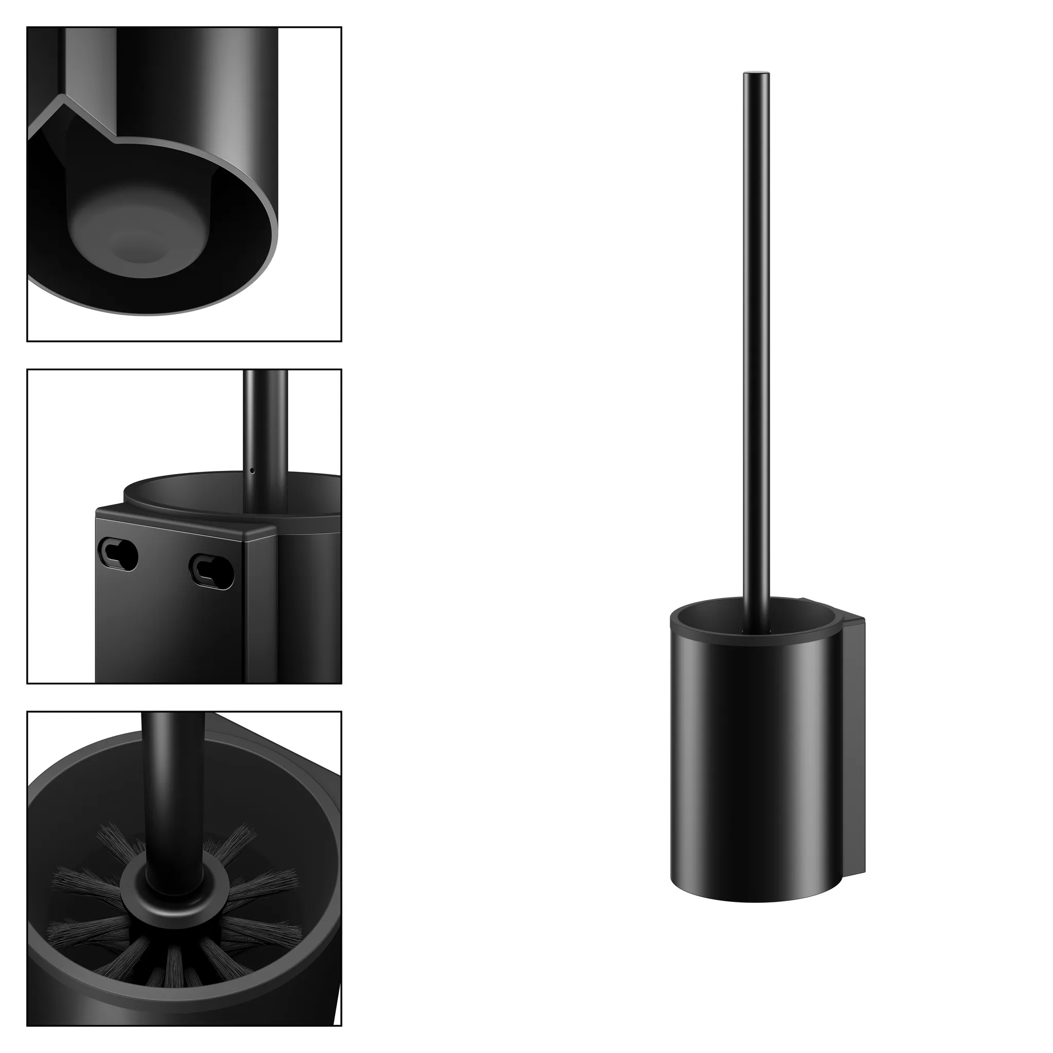 Plan 14972370200 Toilettenbürstengarnitur m.Kunststoff-Eins. schwarzgrau schwarz Plan 14972370200 Toilettenbürstengarnitur m.Kunststoff-Eins. schwarzgrau schwarz