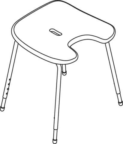 HEWI Hocker „Serie 802 LifeSystem“ 51,4 × 45 cm HEWI Hocker „Serie 802 LifeSystem“ 51,4 × 45 cm