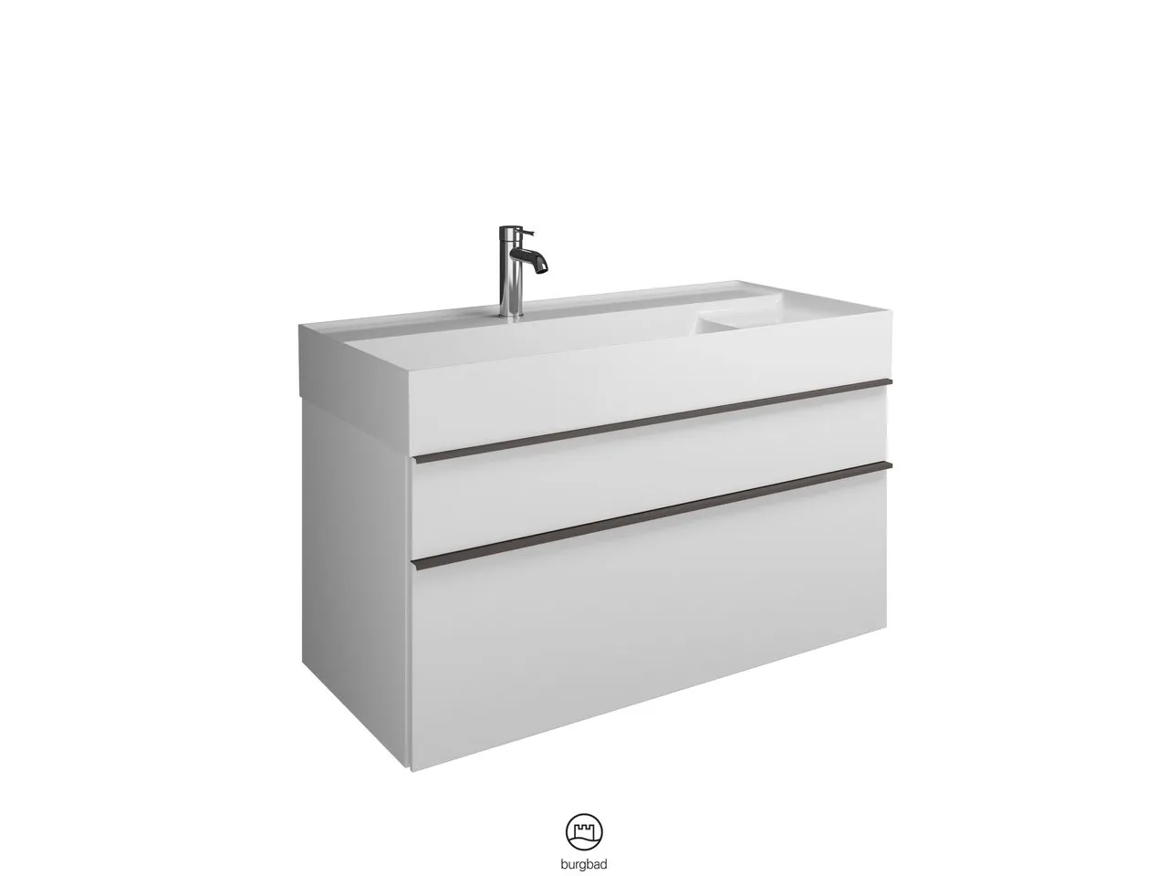 burgbad Yumo PG1 Mi-Waschtisch inkl. WTU, Mineralguss, 470x1015x610mm burgbad Yumo PG1 Mi-Waschtisch inkl. WTU, Mineralguss, 470x1015x610mm