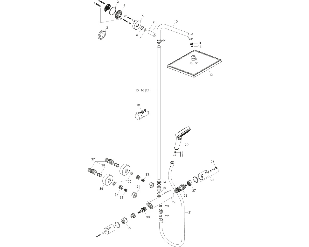 Showerpipe Crometta E 240 EcoSmart chrom