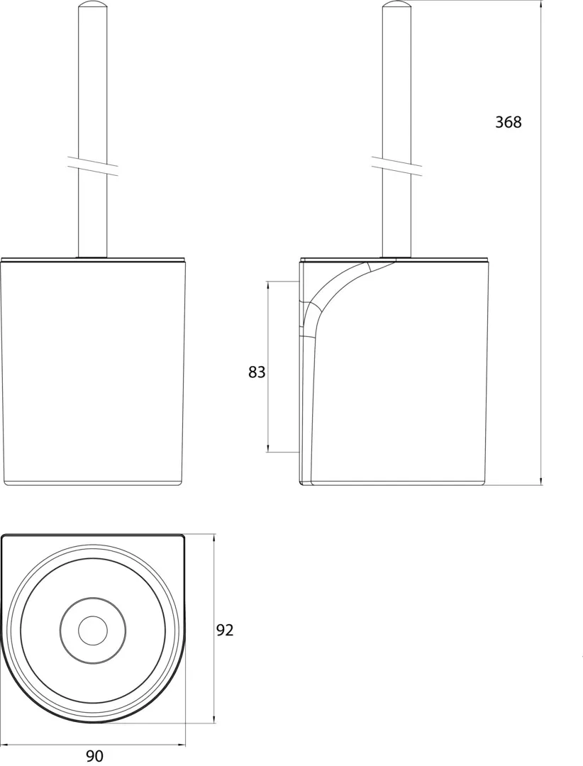 flow Bürstengarnitur Behälter Kunststoff Bürstenkopf und Bürstengriff schwarz flow Bürstengarnitur Behälter Kunststoff Bürstenkopf und Bürstengriff schwarz