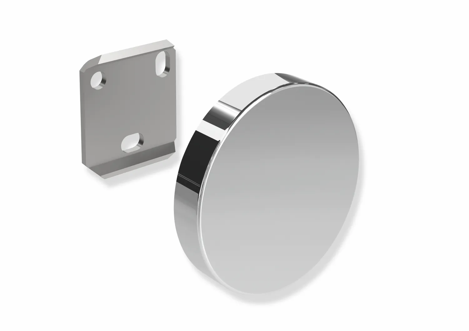 Montageplatte mit Abdeckung, 2 Stk mob. HG und RS, chrom Montageplatte mit Abdeckung, 2 Stk mob. HG und RS, chrom