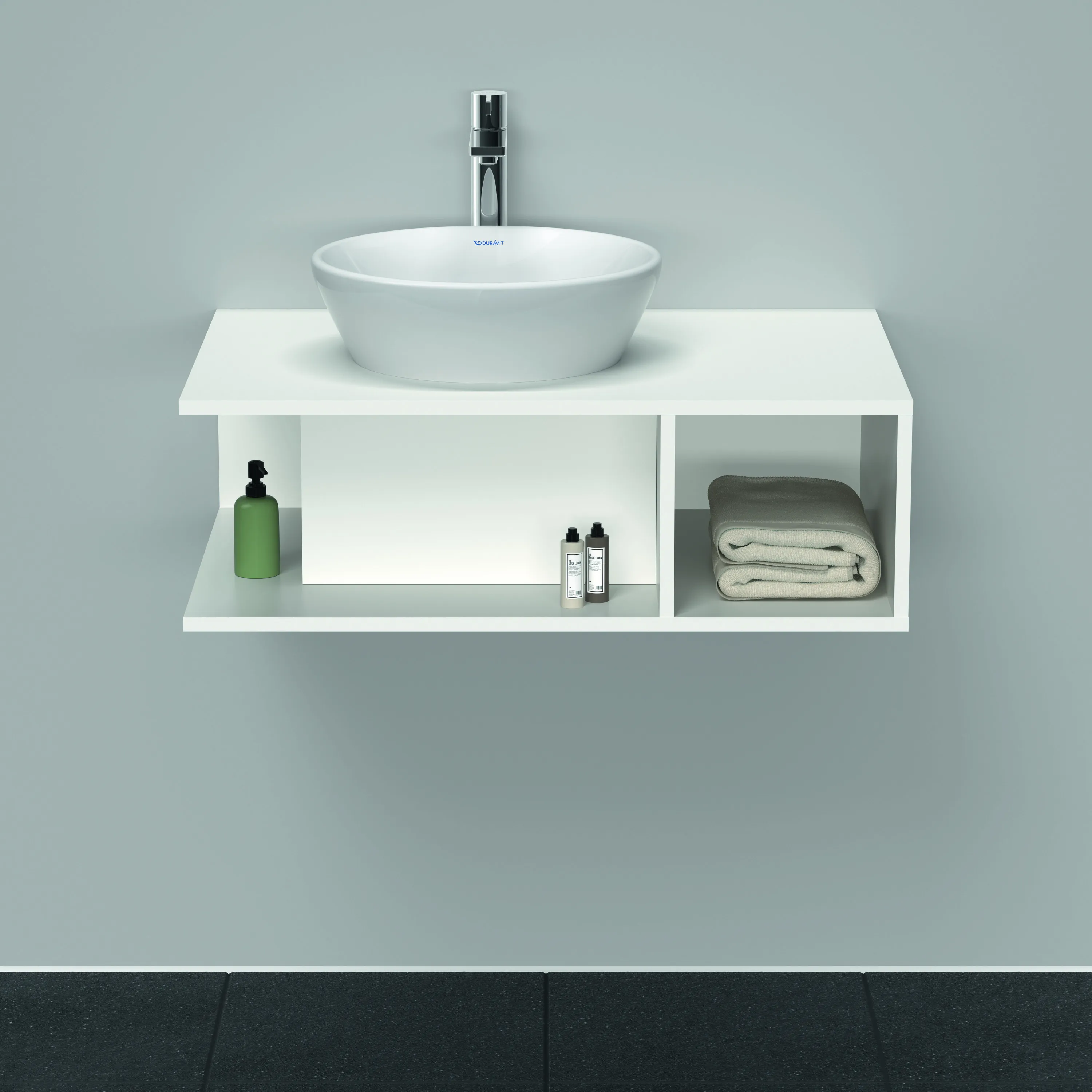 Duravit Waschtischunterschrank wandhängend „D-Neo“ 80 × 26 × 55 cm Weiß Matt