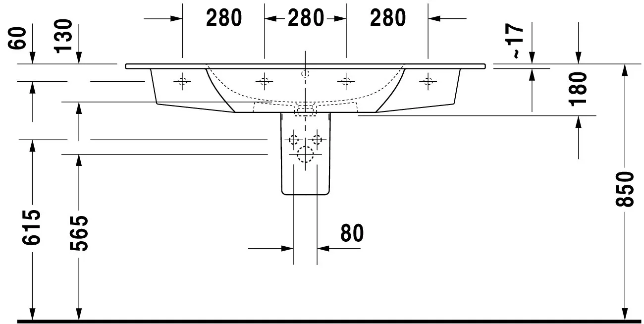 Wandwaschtisch „ME by Starck“, mit Überlauf, Hahnlochposition mittig in Weiß Hochglanz Wandwaschtisch „ME by Starck“, mit Überlauf, Hahnlochposition mittig in Weiß Hochglanz