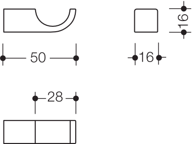 HEWI Handtuchhaken „System 800K“