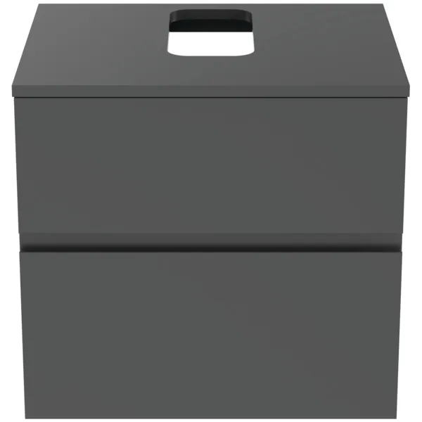 Ideal Standard Waschtischunterschrank Finesse Anthrazit matt 602x505x558 mm 2 Schubladen Softclose
