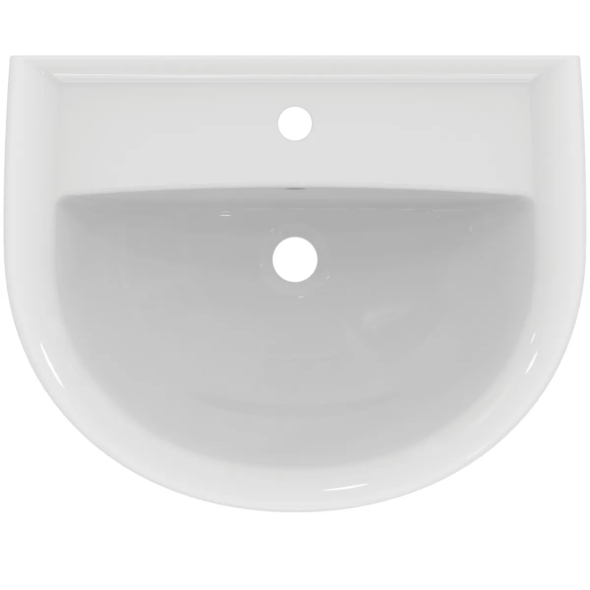 Waschbecken „Eurovit“ 60 × 47 × 17,5 cm, Hahnlochposition mittig