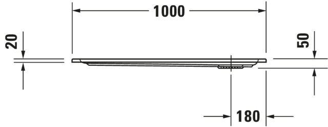 Duravit rechteck Duschwanne „Starck Slimline“ 100 × 90 cm 