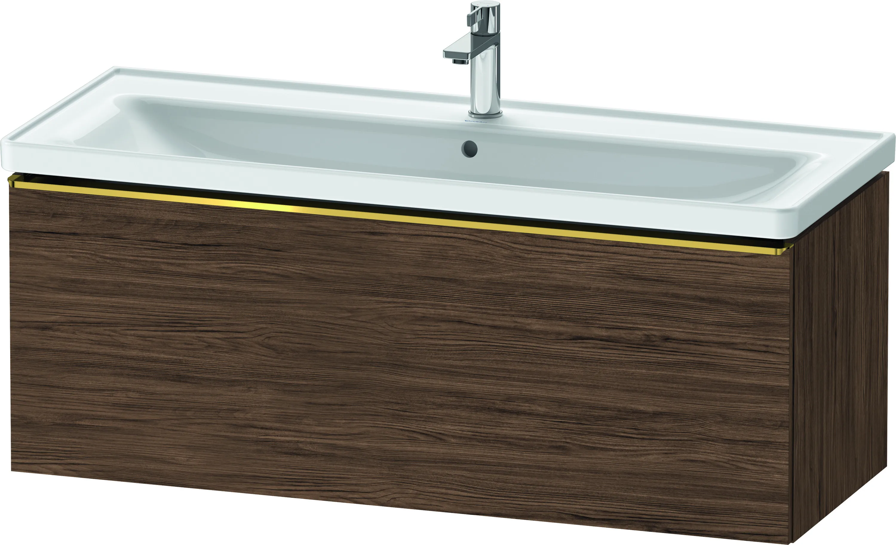 Duravit Waschtischunterschrank wandhängend „D-Neo“ 118,4 × 44 × 45,2 cm Nussbaum Dunkel