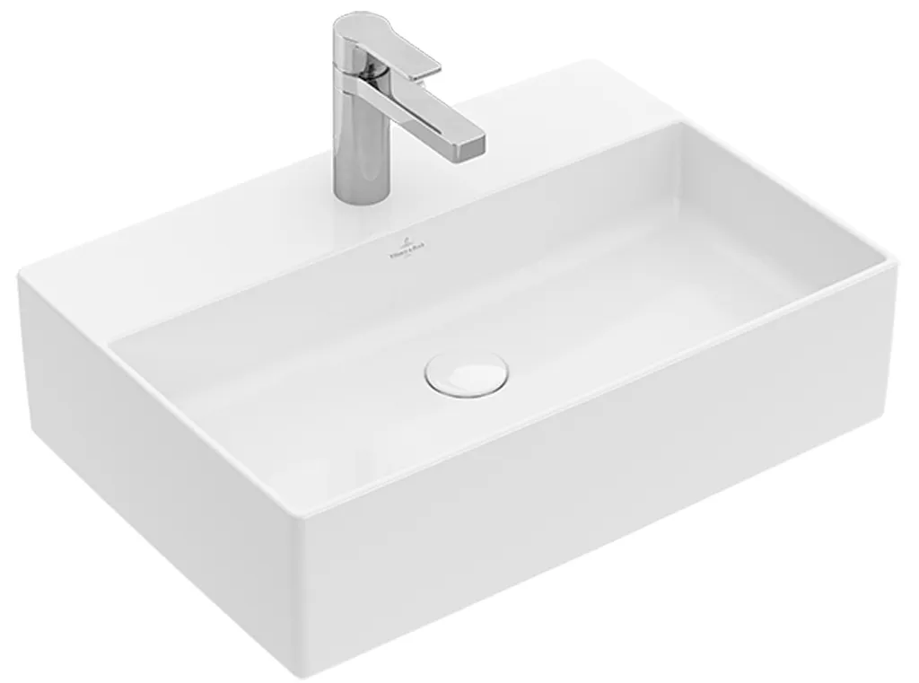 Villeroy & Boch Aufsatzwaschtisch aus TitanCeram „Memento 2.0“ 498 × 420 × 139 mm, ohne Hahnlochbohrung in Weiß Alpin Villeroy & Boch Aufsatzwaschtisch aus TitanCeram „Memento 2.0“ 498 × 420 × 139 mm, ohne Hahnlochbohrung in Weiß Alpin
