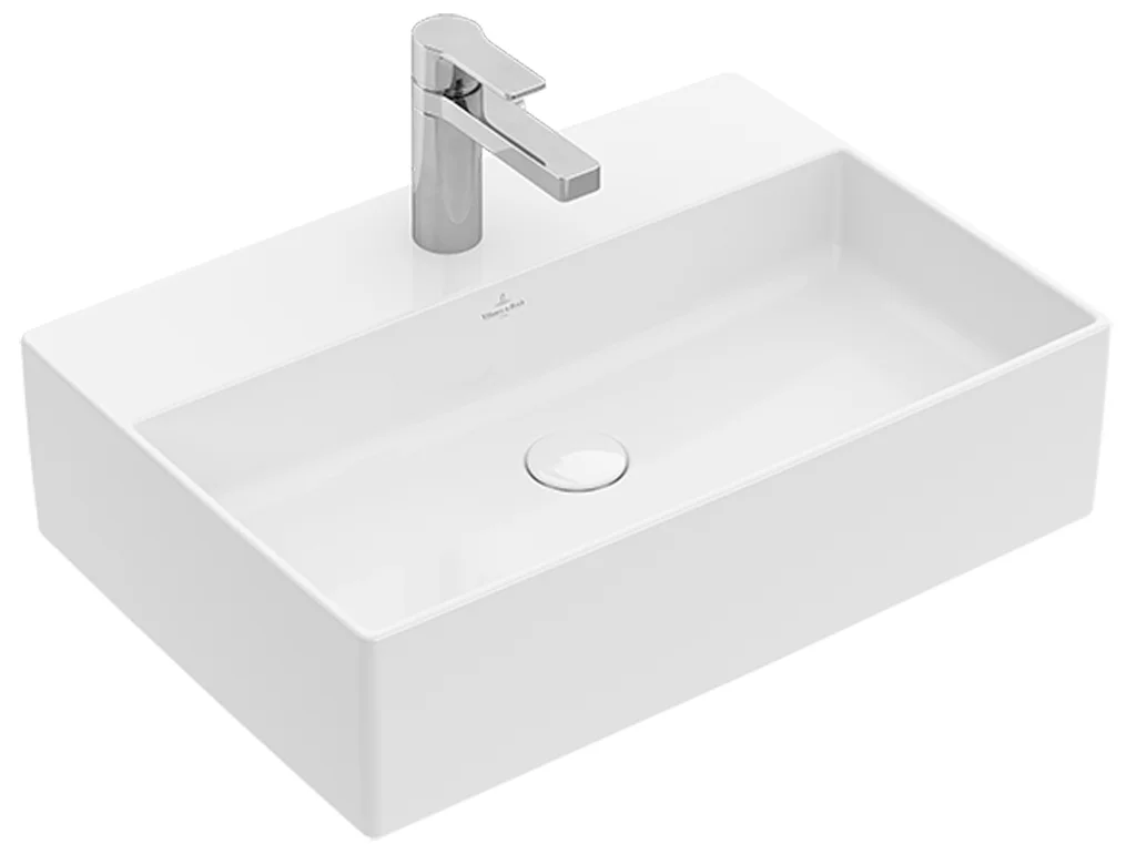 Villeroy & Boch Memento 2.0 Aufsatzwaschbecken 500x420mm Rechteck Weiß Alpin