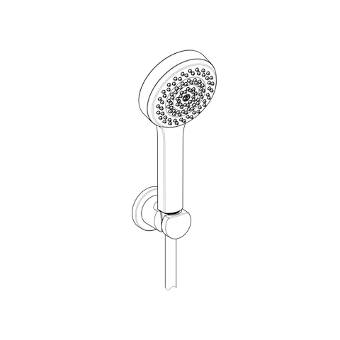 Kludi-DIVE Wannen-Brause-Set Dive S 1S chrom, DN 15, 15 l/min Durchfluss, 9 l/min begrenzbar, 1 Strahlart, Kalkschnellreinigung, G1/2 Anschluss, 1.250 mm Brauseschlauch