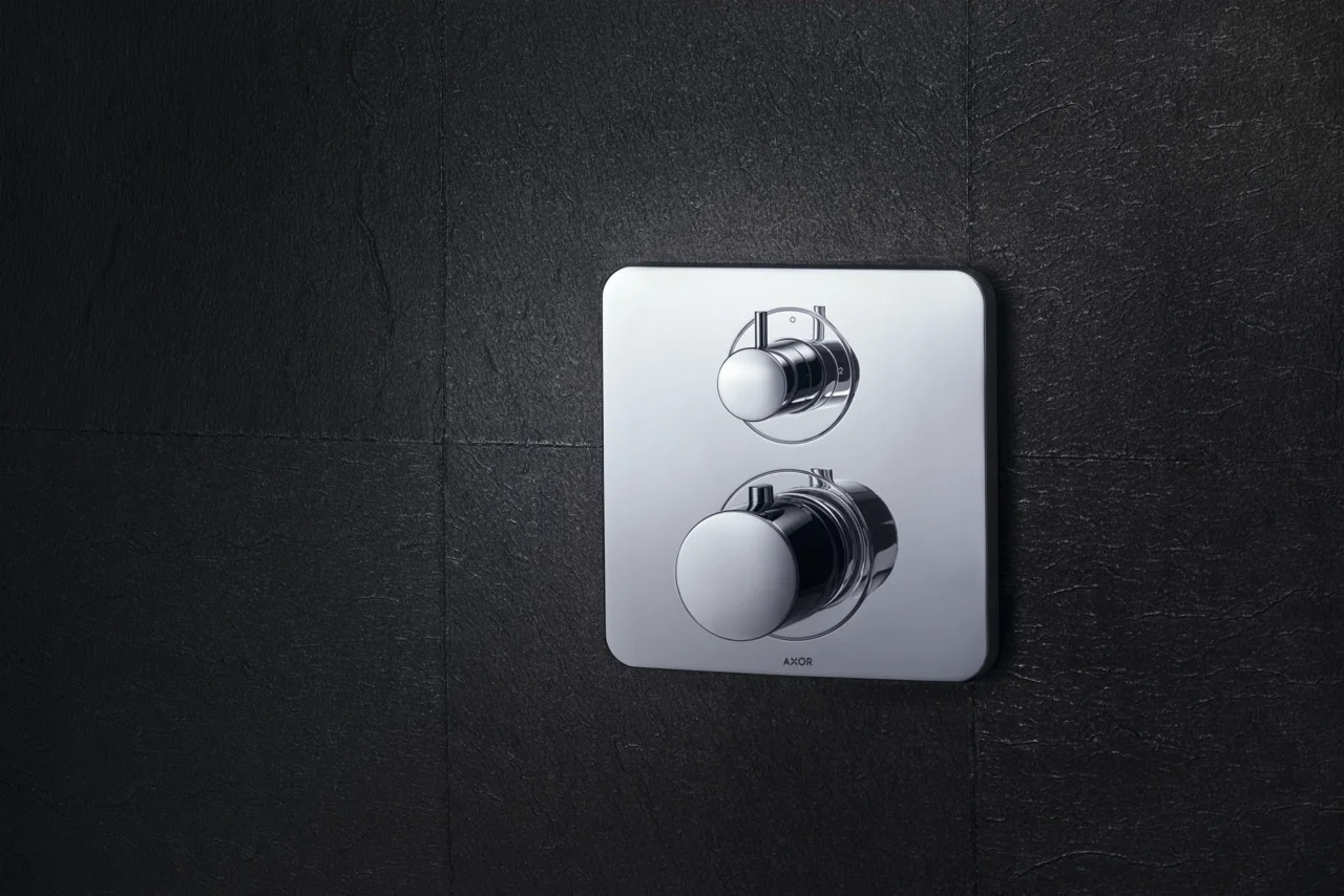 Hansgrohe AXOR Citterio M Thermostat Unterputz, Chrom, 1 Verbraucher, Keramikventil 90°, max. Durchfluss 25 l/min, einstellbare Temperaturbegrenzung, mit Schalldämpfer Hansgrohe AXOR Citterio M Thermostat Unterputz, Chrom, 1 Verbraucher, Keramikventil 90°, max. Durchfluss 25 l/min, einstellbare Temperaturbegrenzung, mit Schalldämpfer