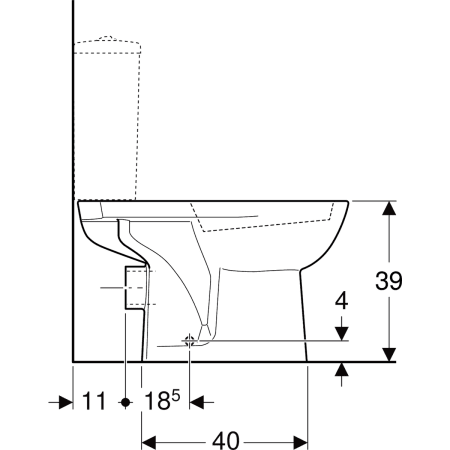 Stand-Tiefspül-WC für Kombination mit Spülkasten „Renova“ 35,7 × 39 cm in weiß alpin Stand-Tiefspül-WC für Kombination mit Spülkasten „Renova“ 35,7 × 39 cm in weiß alpin