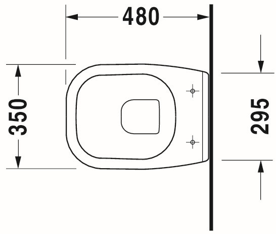 Set Wand-Tiefspül-WC Compact „D-Code“ 35 × 34 × 48 cm mit WC-Sitz „D-Code“ 35,9 × 44,2 × 5 cm mit SoftClosing Scharniere Kunststoff