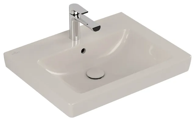 Villeroy & Boch Wandwaschtisch „Subway 2.0“ 600 × 470 × 150 mm, mit Hahnlochbohrung, Hahnlochposition mittig, mit Hahnlochbank in Pergamon Villeroy & Boch Wandwaschtisch „Subway 2.0“ 600 × 470 × 150 mm, mit Hahnlochbohrung, Hahnlochposition mittig, mit Hahnlochbank in Pergamon